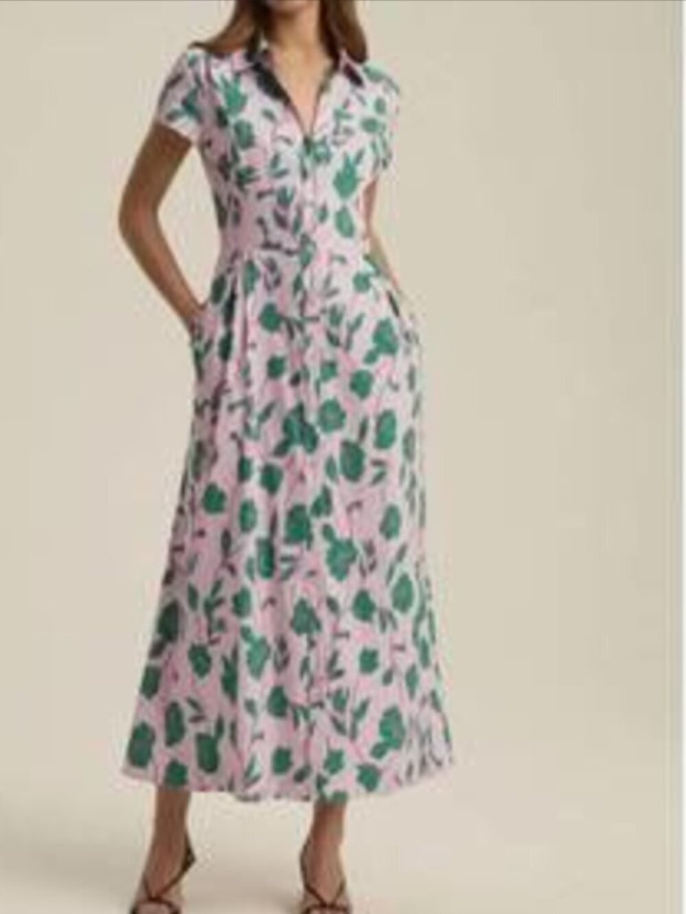 Favorite Daughter Sunday Best Dress Short Sleeve Midi Wisteria XS